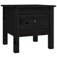 Set Mese laterale vidaXL, 2 piese, negru, 40x40x39 cm, lemn masiv de pin