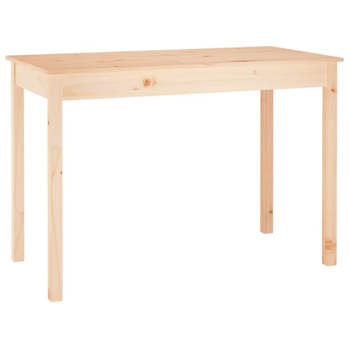 Трапезна маса vidaXL, 110x55x75 см, масивна борова дървесина, 7.95 кг