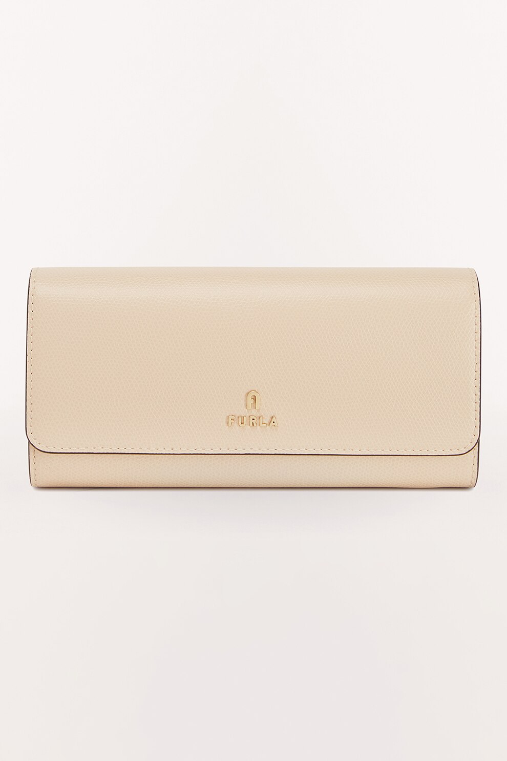 Furla, Portofel din piele Camelia Continental, Crem