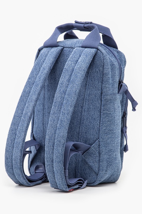 Levi's, Малка дънкова раница с джоб с цип отпред, Прашно синьо