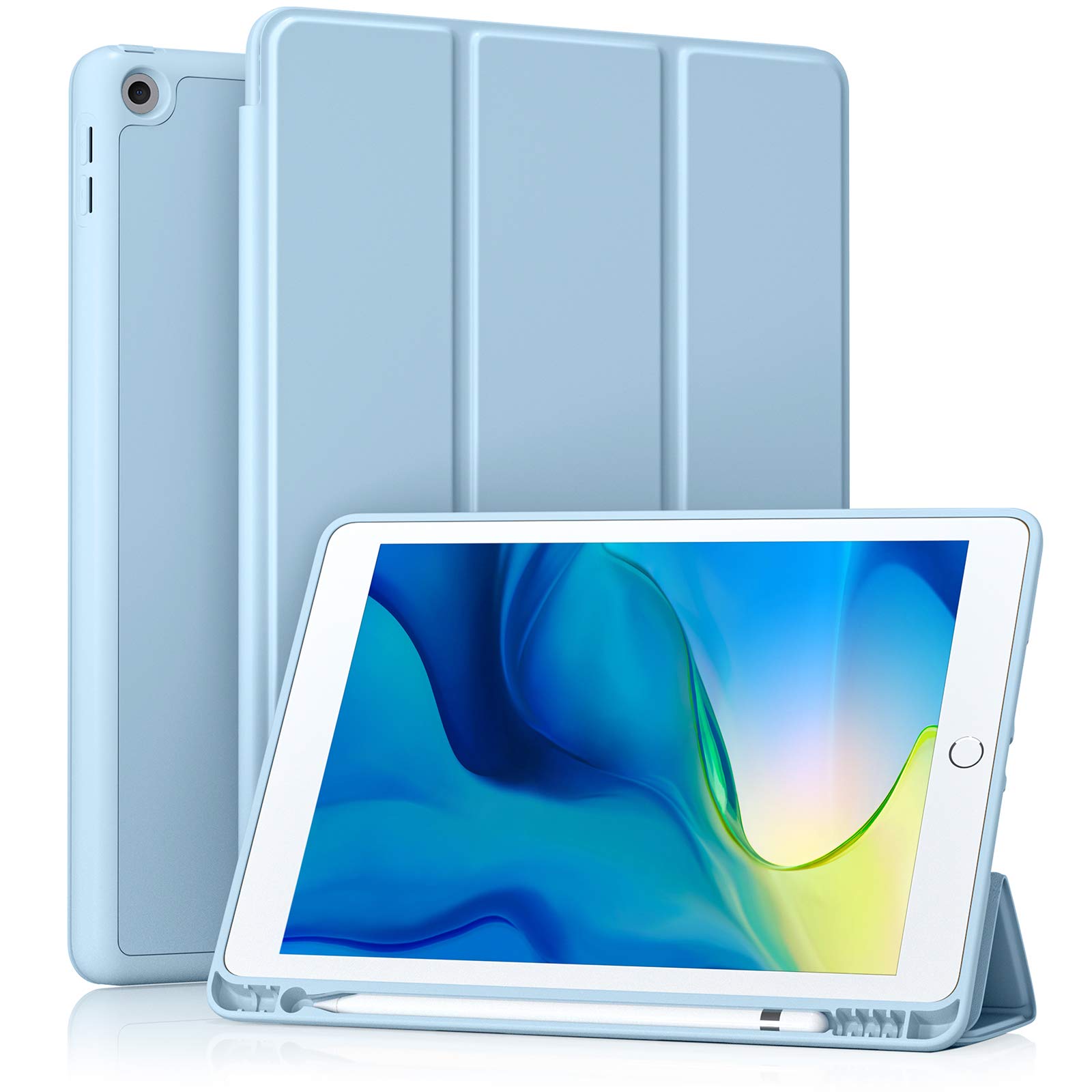 Husa tableta, NOUSEG, Pentru iPad 10,2 2021/2020 9th/8th, TPU, Albastru