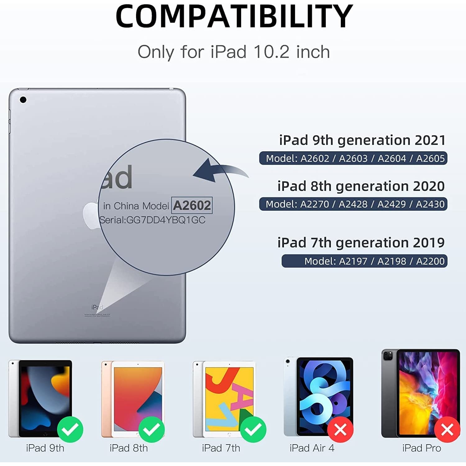 Husa tableta, NOUSEG, Pentru iPad 10,2 2021/2020 9th/8th, TPU, Roz
