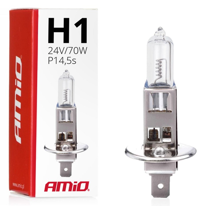 Bec auto halogen H1, Amio, 24 V, 70 W