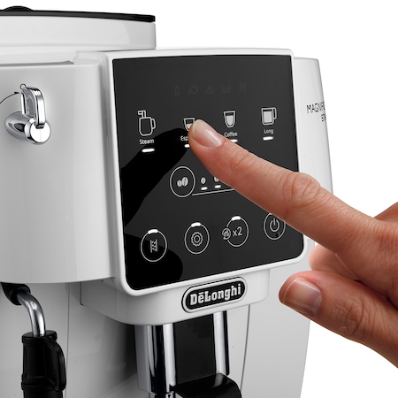 Кафеавтомат De'Longhi Magnifica Start ECAM 220.20.W, 1450 W, 1.8 л, 15 bar, Ръчна система за разпенване на мляко, Бял