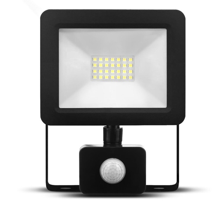 Led projektor érzékelővel 20w 1600lm ip66 6000k fekete, modee