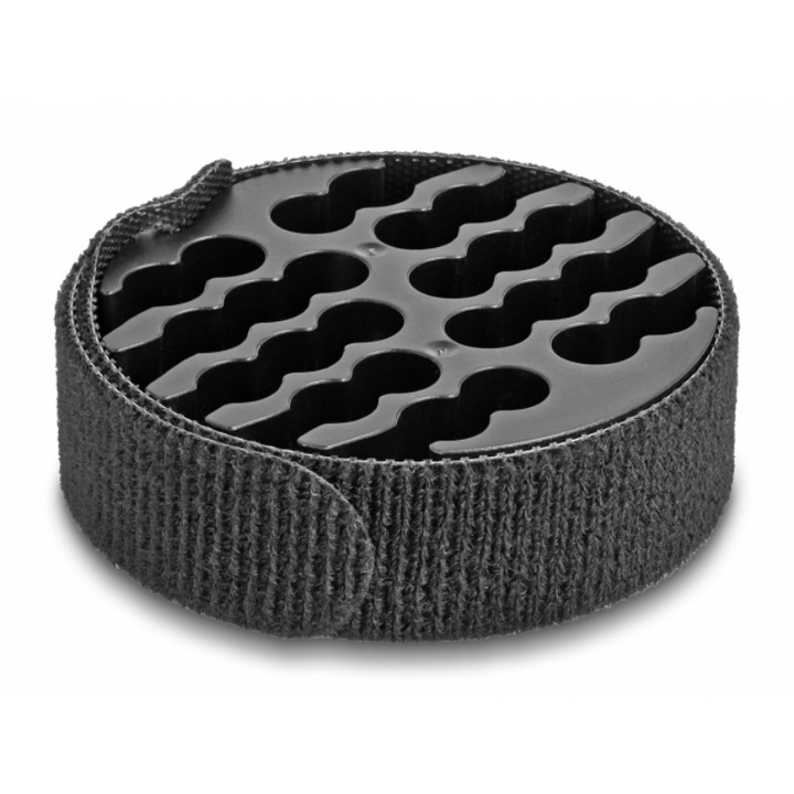 Organizator cabluri, Delock, Negru