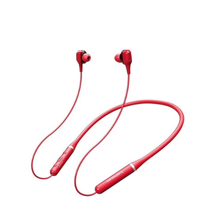 Спортни Bluetooth слушалки Lenovo XE66, червени