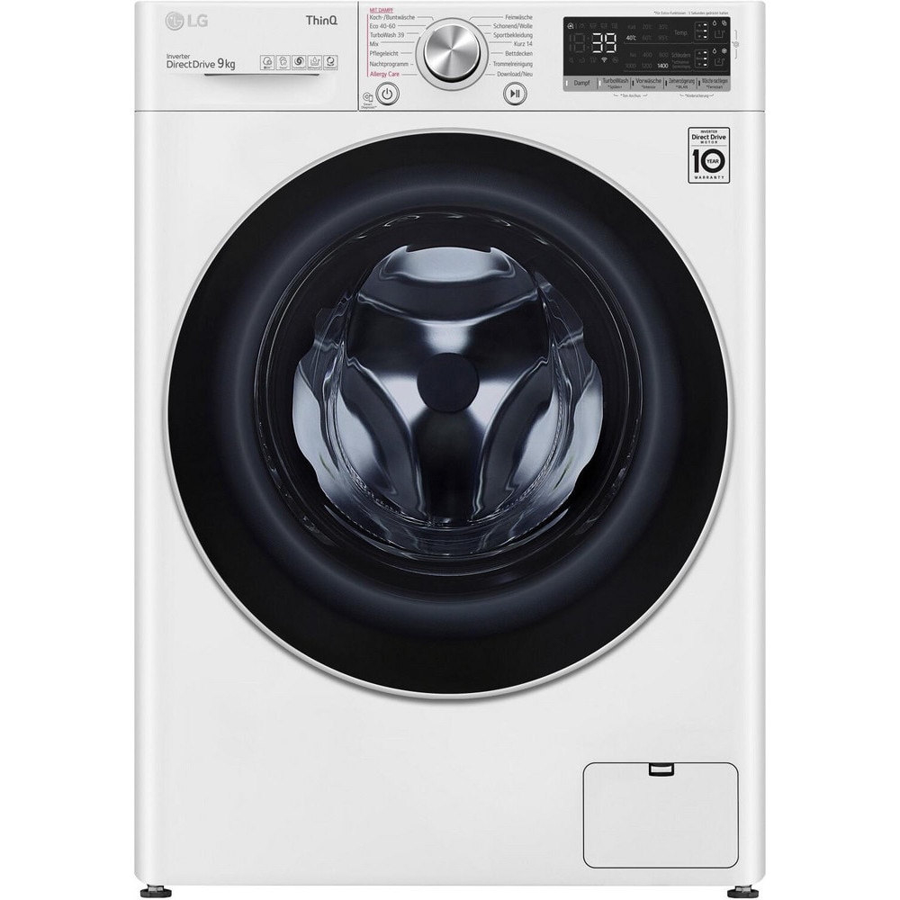 Masina de spalat rufe frontala LG F4WV709AT1, 9 kg, clasa A, 1400 rpm, ThinQ, alb