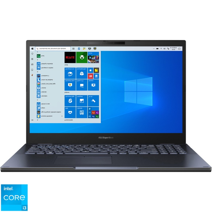 Laptop ASUS ExpertBook B2 B2502CBA cu procesor Intel(r) Core(tm) i3-1215U pana la 4.4 GHz, 15.6", Full HD, 16GB DDR4, 512GB SSD, Intel(r) UHD Graphics, Windows 10 Pro, Star Black