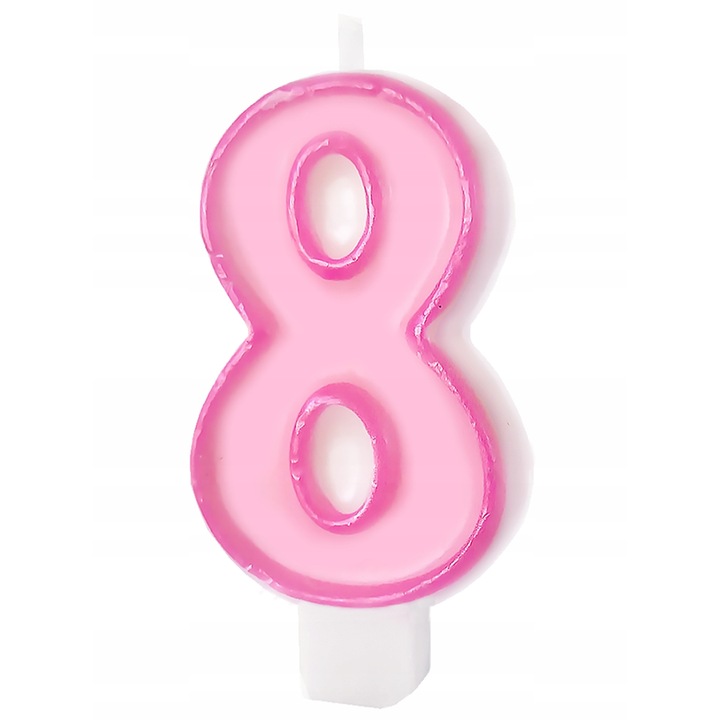 Torta gyertya, Inna, 8-as, rózsaszín