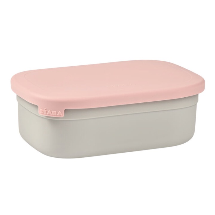 Beaba Powder Pink rozsdamentes acél rakott 17,6 x 11,6 x 5,8 cm