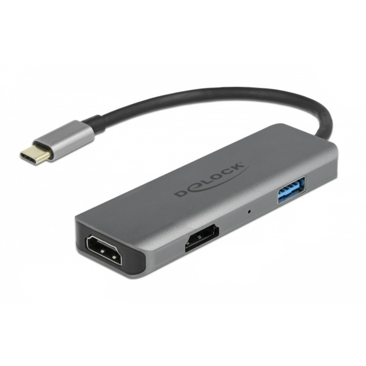 Adaptor, Delock, USB-C/USB/HDMi, 480 Mbps, Gri
