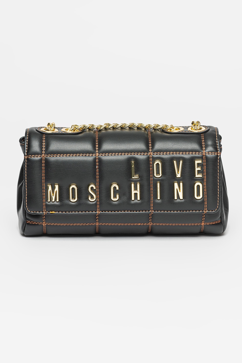 Love Moschino, Geanta crossbody din piele ecologica cu aplicatie logo