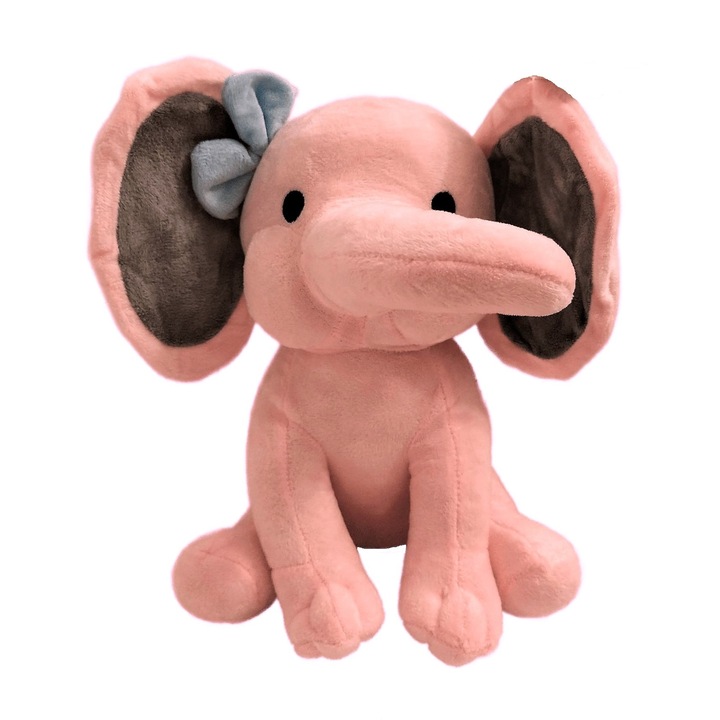 Jucarie din Plus Elefant Tip Cucu Bau, 25 cm, Roz