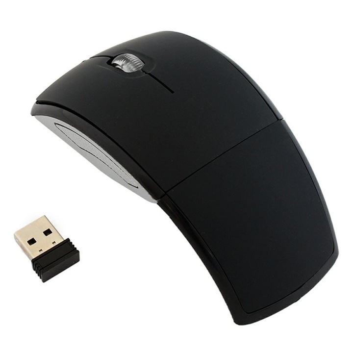 Оптична мишка с WI-FI, Zola®, безжична, 11x6x3.5 см, черно-бяла