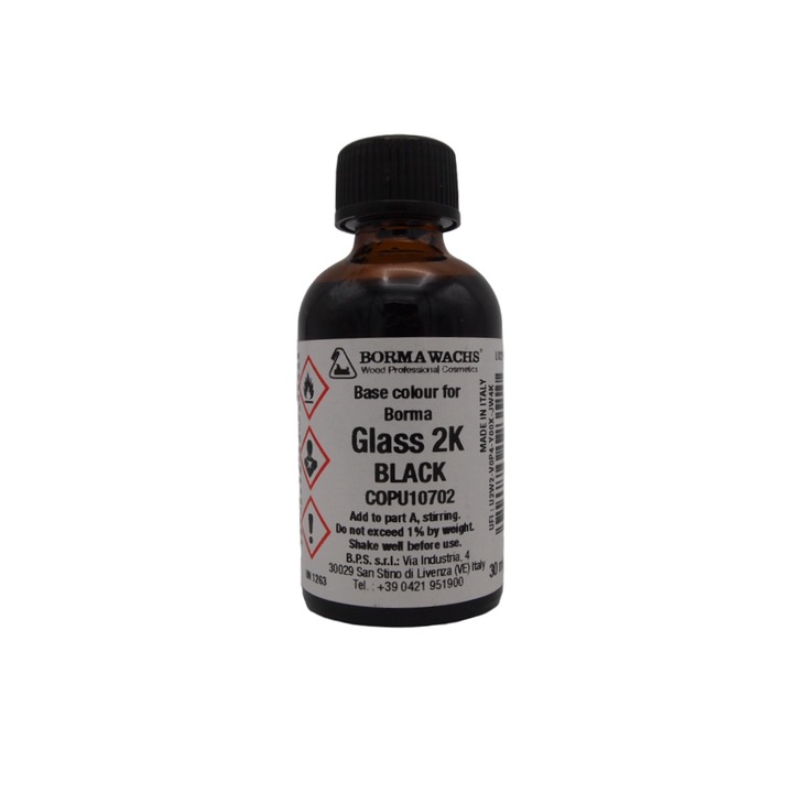Pigment pentru rasina epoxidica, Borma Wachs, Glass 2K, 30 ml, culoare Negru