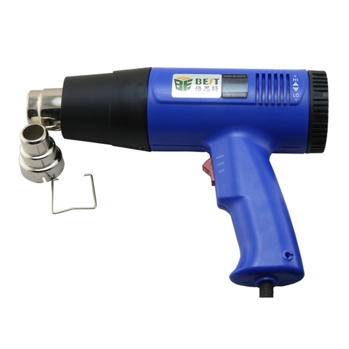 Pistol cu aer cald Best, 1600 W, 350-600°C, Negru / Albastru