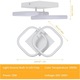 Lustra LED, Goeco, Plafoniera，Acril/Metal, Model patrate, 22 W, Lumina Calda 3000K, Alb, Pentru coridor, birou, dormitor, bucatarie，living