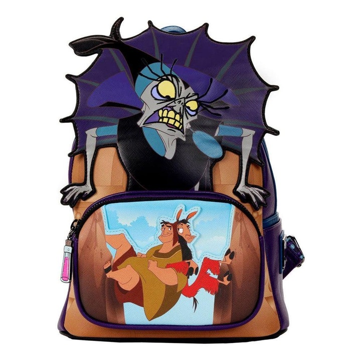 Раница Disney: Emperor's New Groove, Loungefly, Екологична кожа/Полиестер, 23x27x11 см, Многоцветна