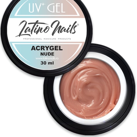 Gel de unghii Acrygel Nude, Latino Nails, pentru babayboomer, manichiura slim, constructie sau intretinere, nude, 30 ml