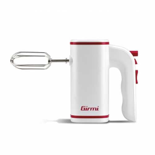 Mixer de mana Girmi, 150 W, 5 vizete, functie turbo, accesorii inox