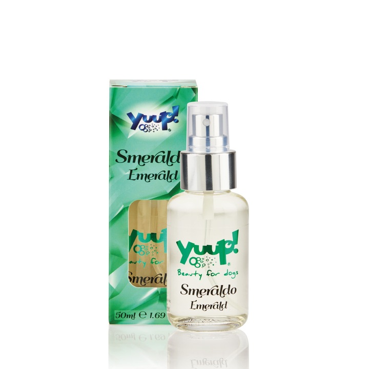 Parfum pentru caini si pisici Yuup! Fashion Emerald, aroma de mosc si iasomie, concentrat, 50 ml
