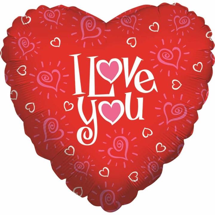 Balon Folie Inima I Love you - Hearts, 46 cm, 16967