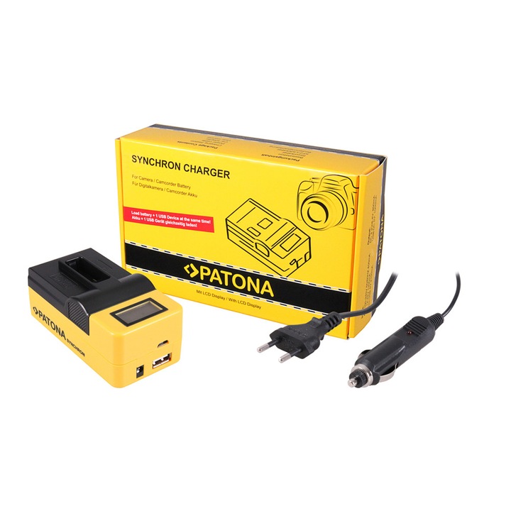 Incarcator LCD pentru acumulator GoPro AHDBT-801 AHDBT-701 AHDBT-601 AHDBT-501 Patona