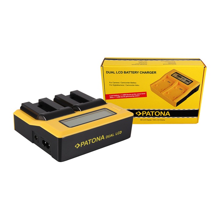 Incarcator DUAL LCD pentru acumulator Canon NB-9L Patona