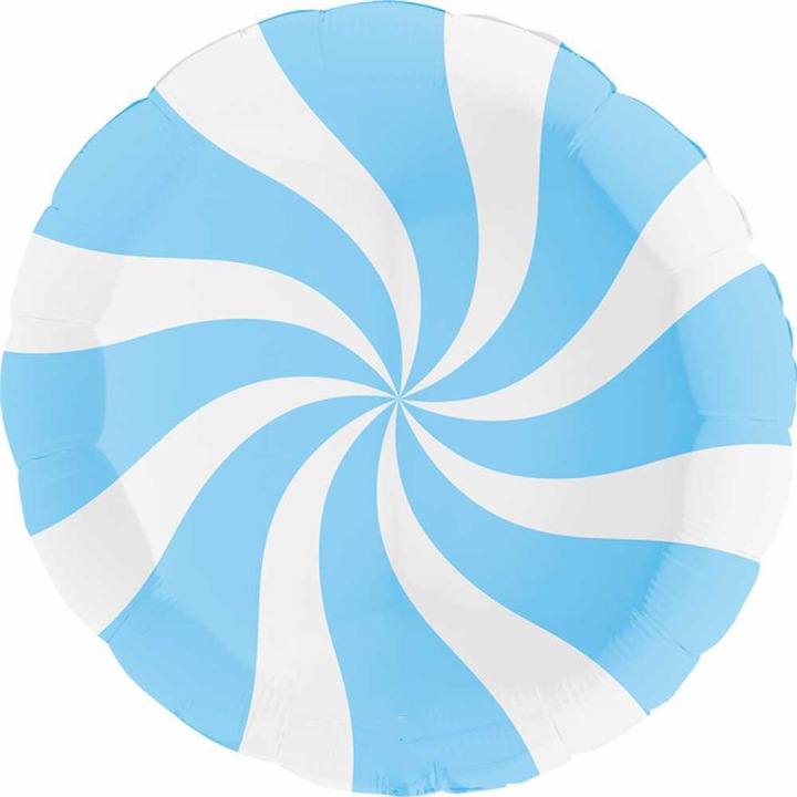 Balon Folie Rotund Acadea Alb-Bleu, 91 cm, G118M00