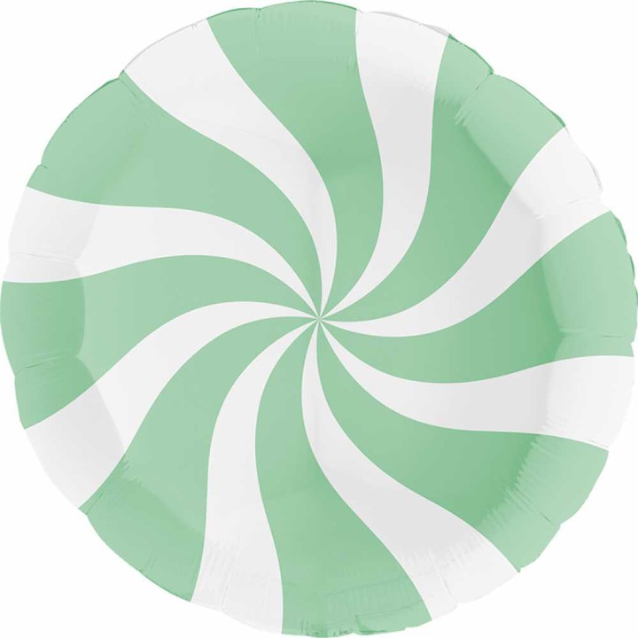 Balon Folie Rotund Acadea Alb-Mint, 91 cm, G118M01