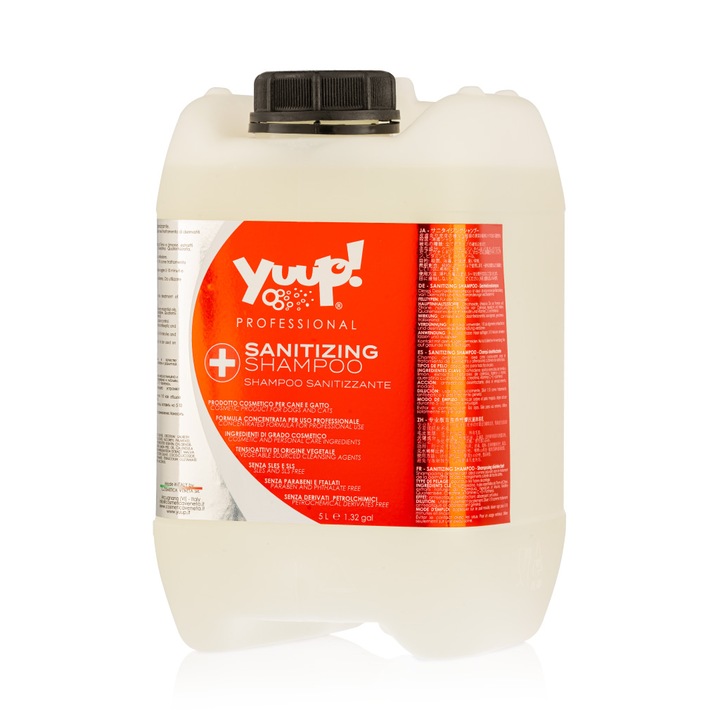 Sampon concentrat 10:1, Yuup! Professional, igienizant, pentru caini si pisici, ingrediente naturale, 5 L