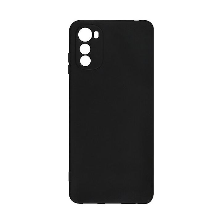 TPU силиконов калъф с микрофибър за Motorola Moto E32 / E32s, вътрешност от микрофибър, Optim Ultra Protection, черен