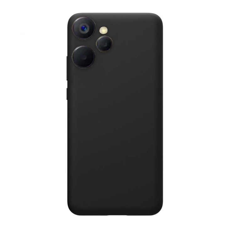 Капак, съвместим с Realme 9i 5G, матов ефект, ултрабезопасна камера, HTPMAG, черен