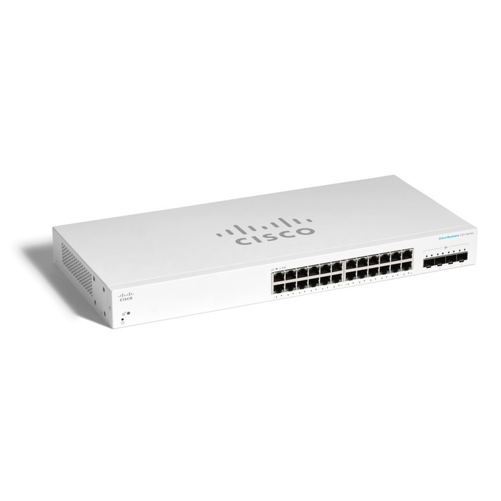 Cisco CBS220-24T-4X Switch, 24x RJ45, 1000 Mbps, 4x SFP+, fehér