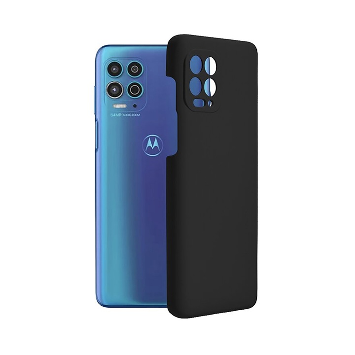 TPU силиконов калъф с микрофибър за Motorola Moto G100 / Edge S, вътрешност от микрофибър, Optim Ultra Protection, черен
