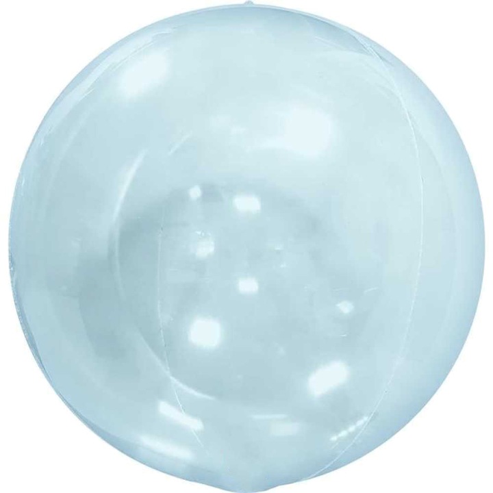 Balon Folie Sfera 4D Albastru Transparent, 38 cm, 1574109SVB-P