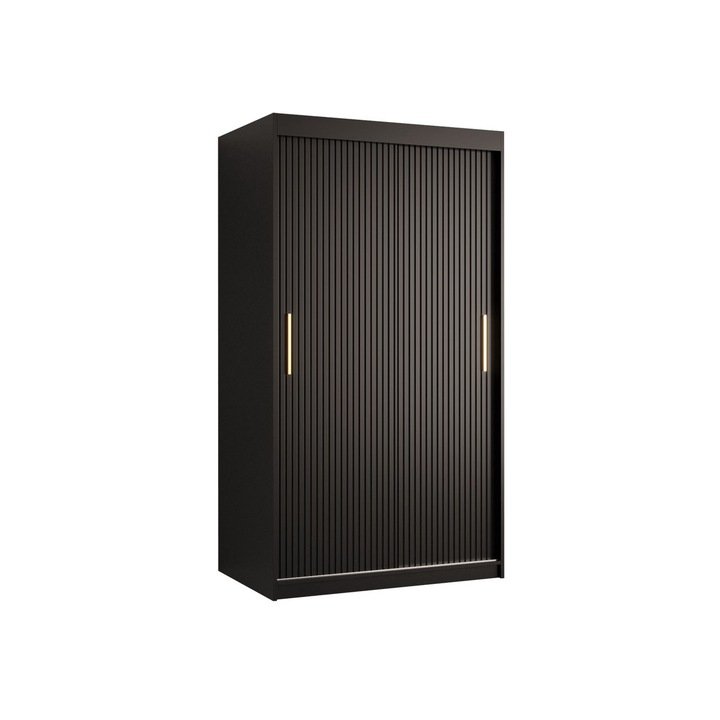Dulap Towiro Slim 1 100 cm, MIRJAN24, negru, 100x200x62 cm