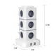 Удължител BYONDSELF®, Тип кула, 4xUSB порта/12x AC контакта, 2500W, 1.8M, Бял