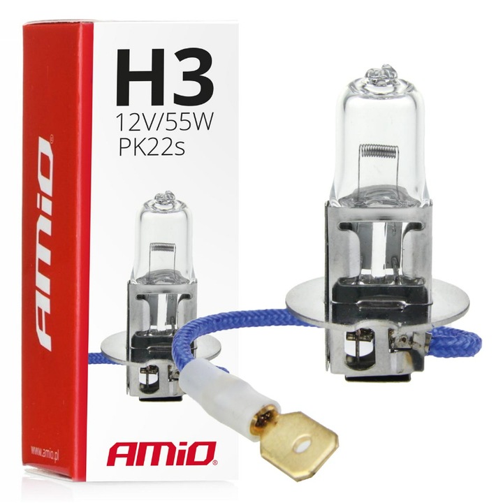 Bec halogen tip H3, Amio,12 V, 55W