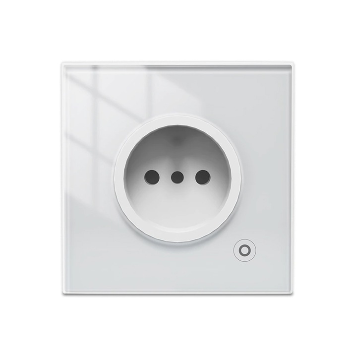 Смарт WiFi контакт със стъклен панел, 3000W, съвместим с Tuya