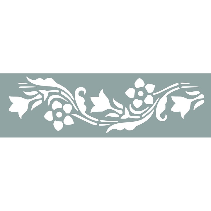 Sablon Bordura, Refolosibil, Narcise 51x18 cm, grosime 0.5mm; SP182-3