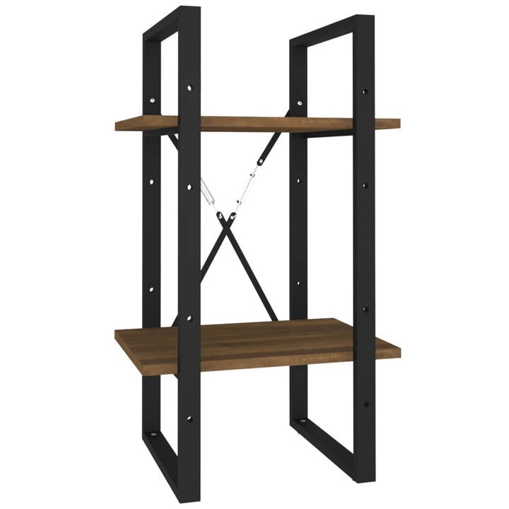 Biblioteca vidaXL vidaXL, cu 2 niveluri stejar maro 40x30x70 cm lemn compozit, 4.7 kg