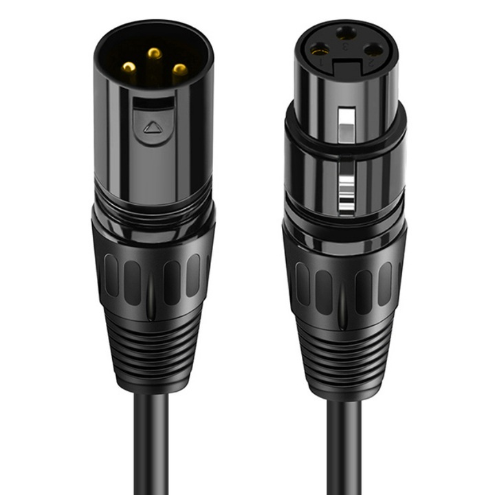 Кабел за микрофон, CableTime, AV350 XLR, 3 Pin, 24AWG, 5 m, черен