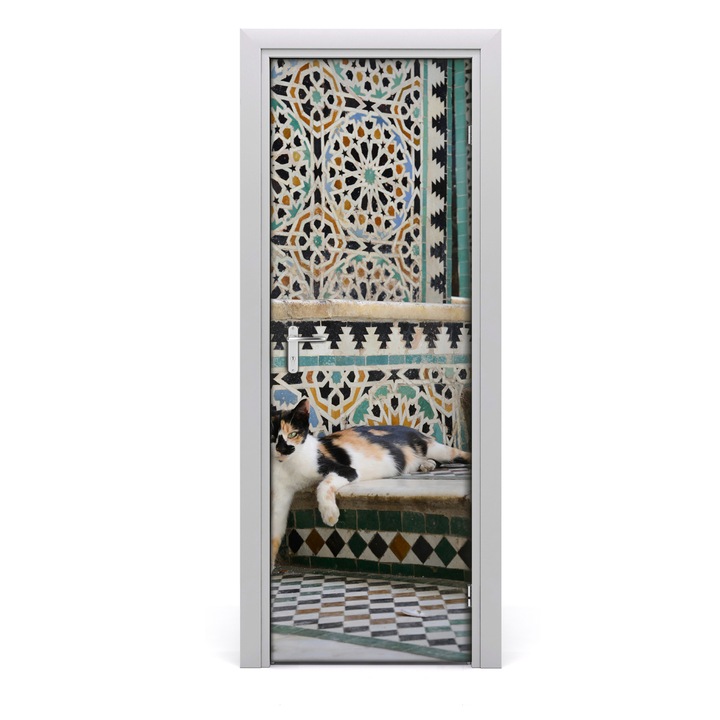 Dekoracios Matricak, Ajtómatrica, Tulup, Mint Marokkóba, Szürke, 010120130040000008592, 75 cm x 205 cm