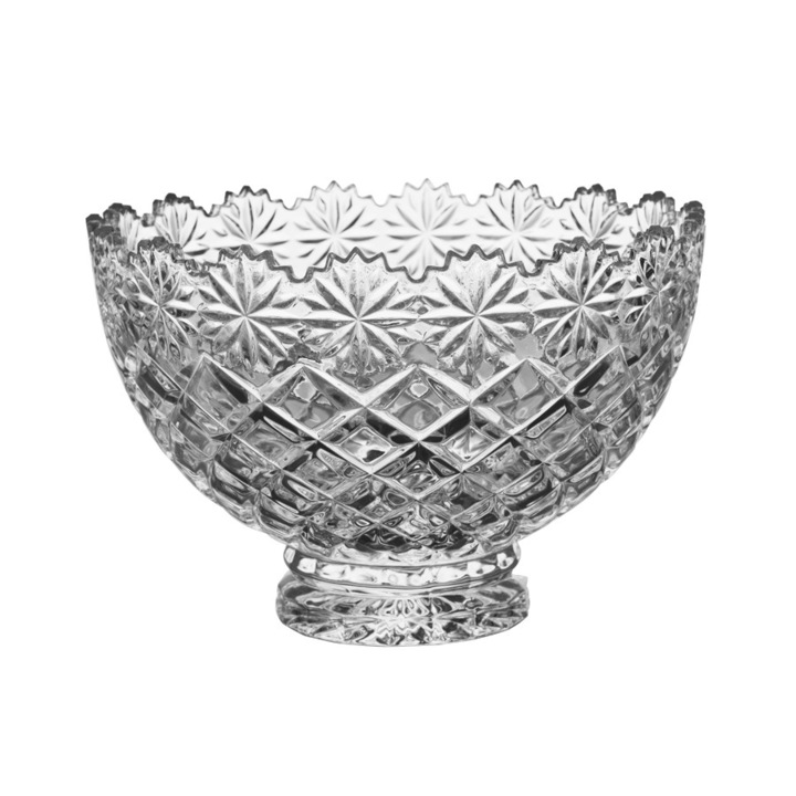 Bol de salata, Bohemia, 20.5 cm, Cristal, Transparent