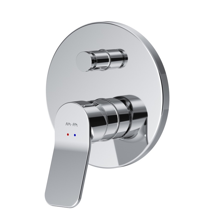 Zuhany- és fürdőkádcsaptelep AM.PM X-Joy FXA45000, kerámiapatron 35 mm, egykaros, terelő, króm