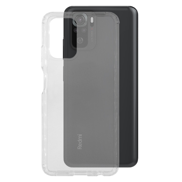 SILKASE borítás Xiaomi Redmi Note 10-hez, szilikon/műanyag, átlátszó
