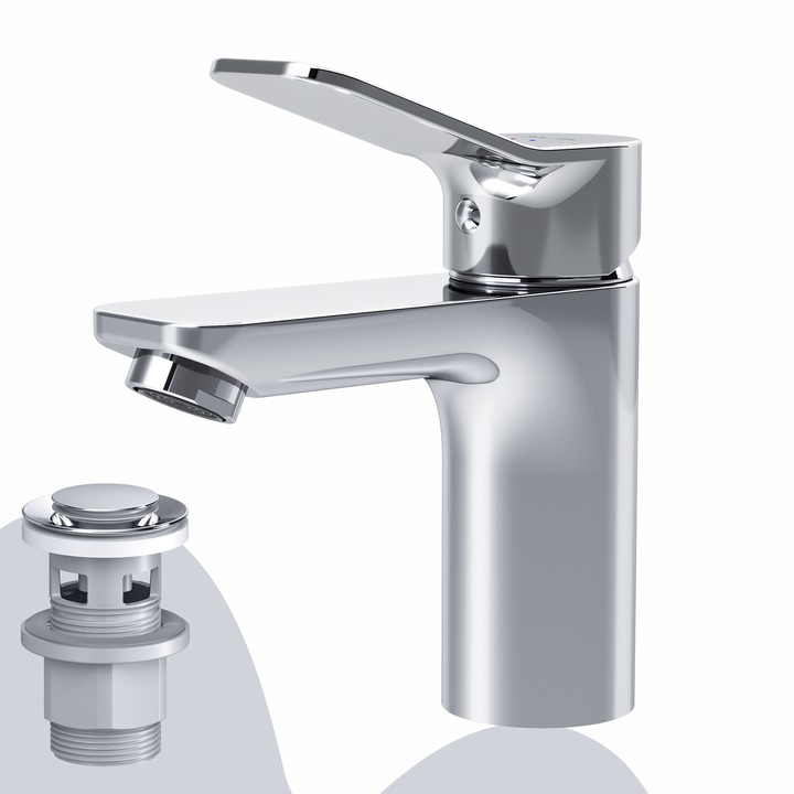 AM.PM X-Joy FXB82100 mosdócsaptelep, 3/8'', egykaros, kerámiapatron 35 mm, alsó szelep, levegőztető, sárgaréz, króm