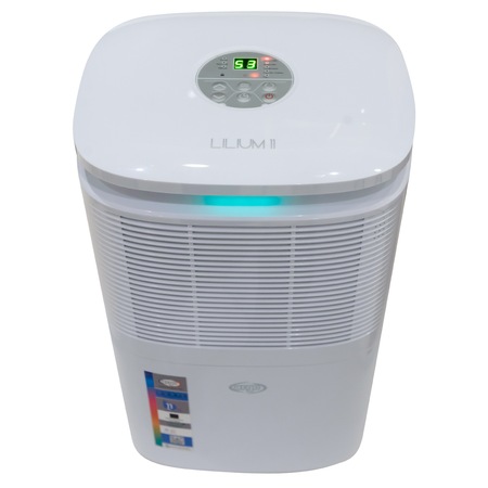 Dezumidificator de aer ARGO LILIUM EVO 11 - 11 l/24h, Higrostat digital, Garantie 3 ani, Functie uscare rufe, Debit de aer: 120mc/ora, Timer 1-24h, Mod automat, Atentionare rezervor plin, Afisaj digital